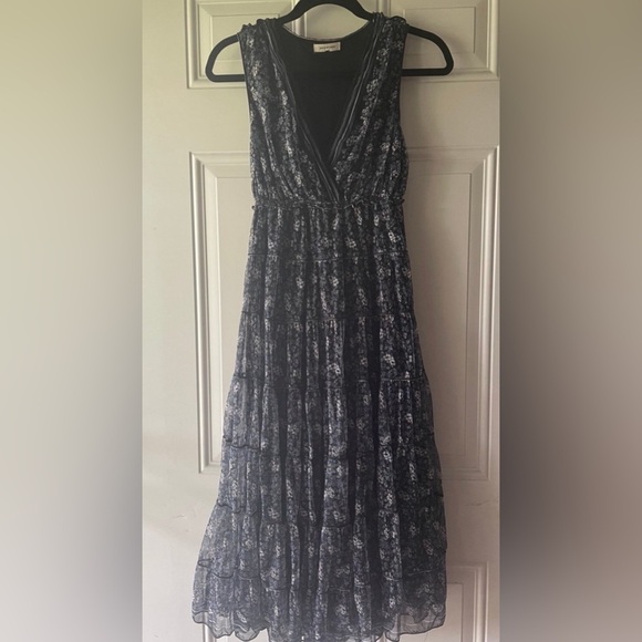 Max Studio Dresses & Skirts - Max Studio Black Floral Dainty Whimsigoth Tiered Dress